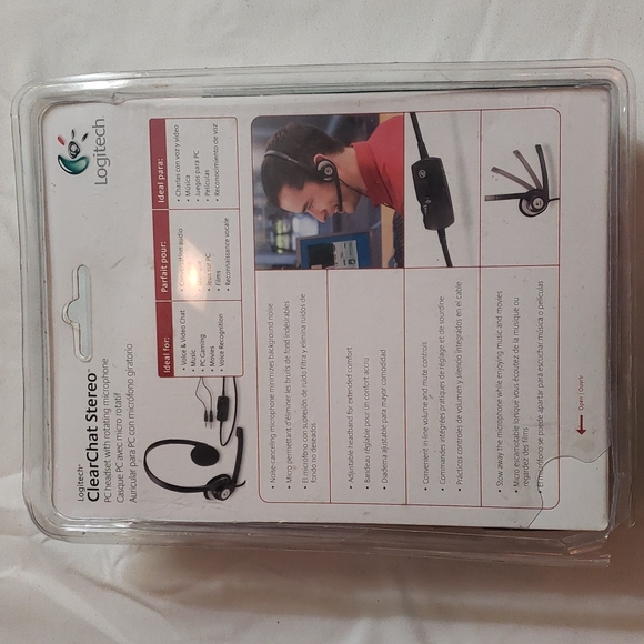 Logitech ClearChat Stereo Silver/Black Headband Headsets - Picture 5 of 6